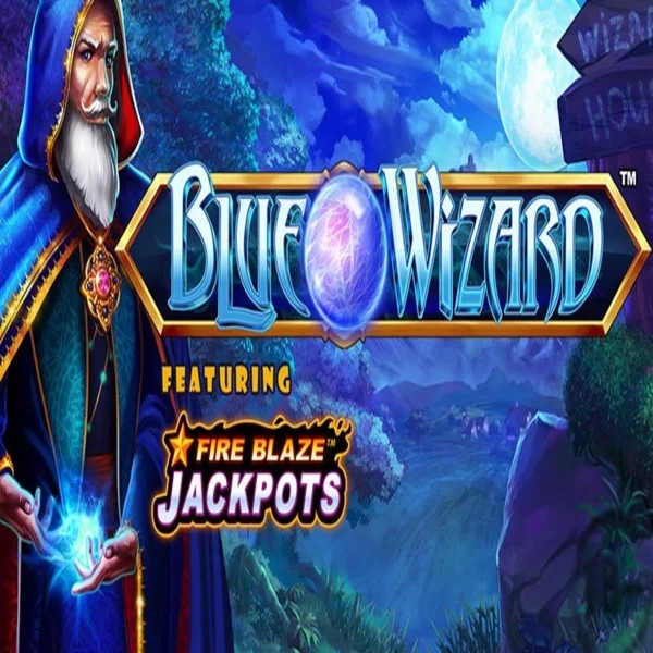 Blue Wizard Fire Blaze Jackpots slot icon by Rarestone Gaming, available at Donbet Casino